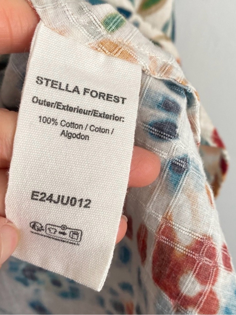 STELLA FOREST Floral Cotton Maxi Skirt Tie Waist Pockets Boho - Picture 8 of 8